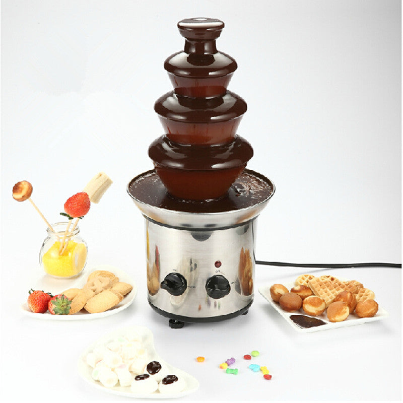 Stainless Steel Chocolate Fondue Fountain – 4-Tier, 180W 57_2 KAVE