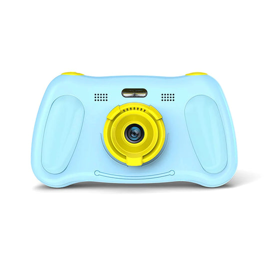Kave toddlers kids gamepad camera in blue and yellow with ergonomic grips for easy use