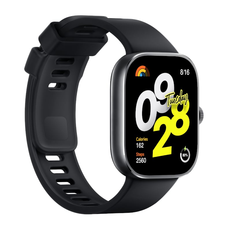 Redmi Watch with fitness tracking by GADGETGYZ in black with sleek touchscreen display